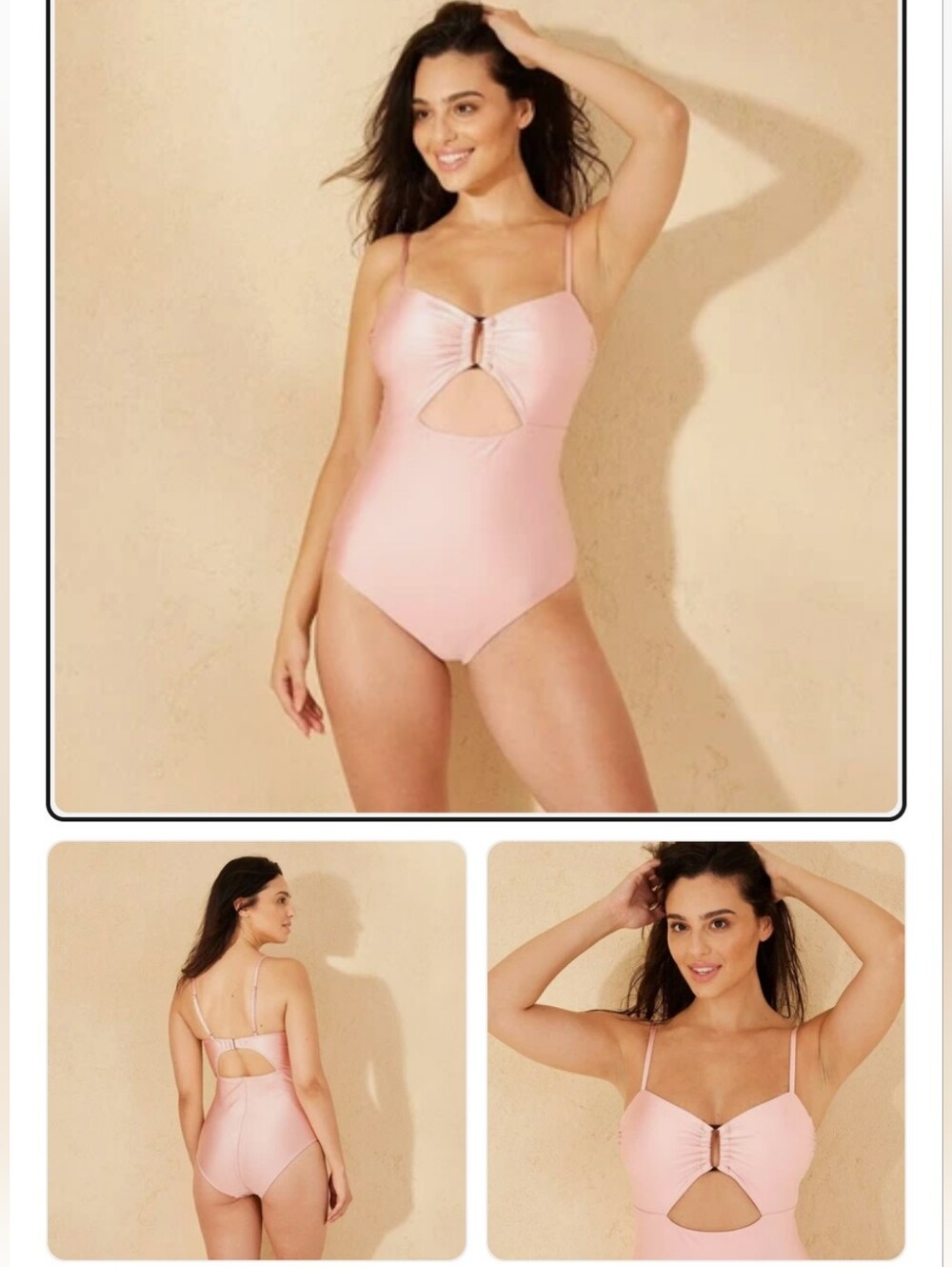 Shade & Shore metallic  Swimsuit  M Nwot